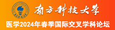 欧美操嫩南方科技大学医学2024年春季国际交叉学科论坛